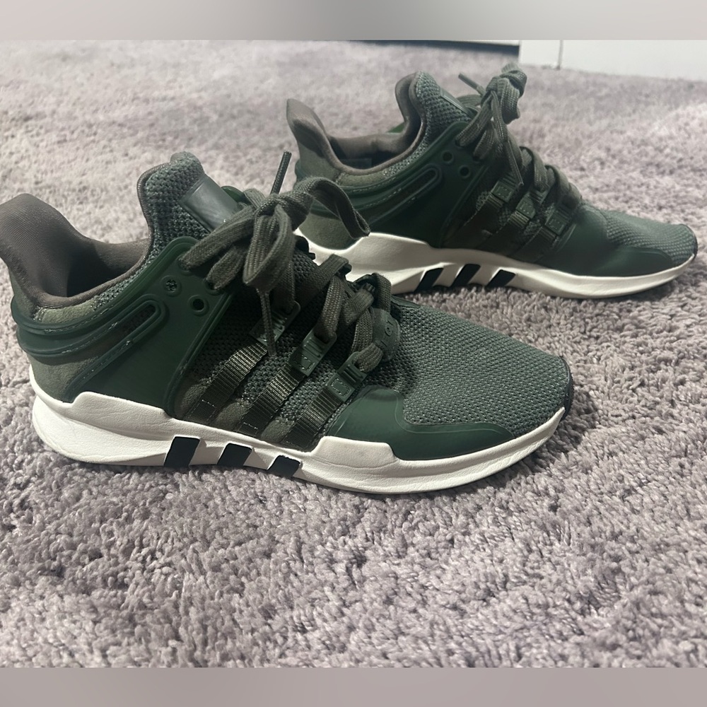 Adidas EQT Support ADV Originals Womens Green Running Sneakers - Picture 1 of 6